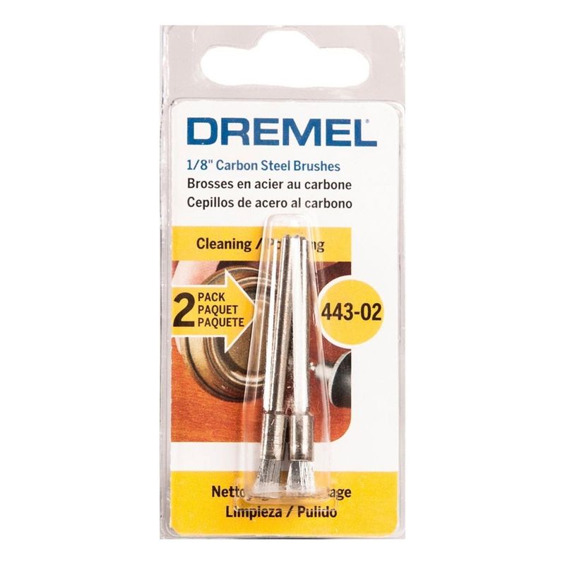 DREMEL - Cepillos De Acero Al Carbón 1/8 X 2 Unidades Dremel 443
