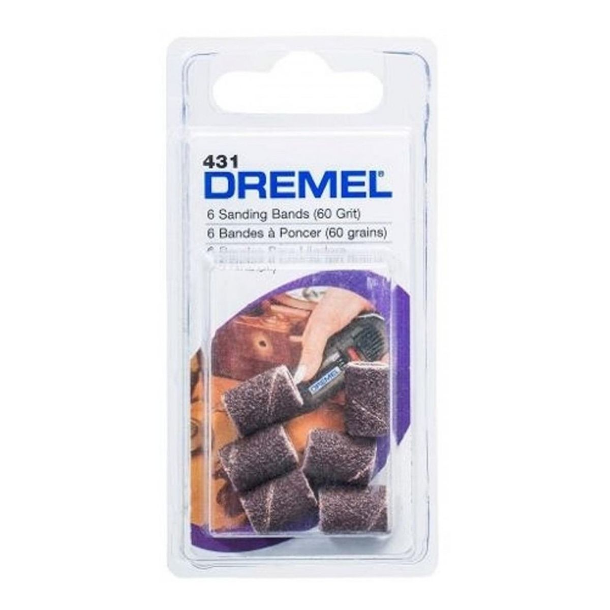 DREMEL - Banda de Lija 1/4" Grano 60 x 6 Unidades Dremel 431
