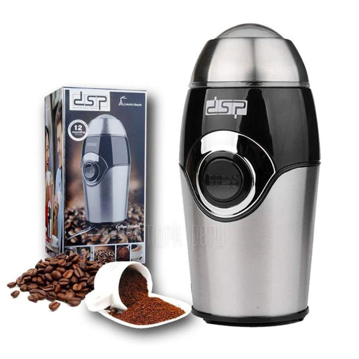 GENERICO - Moledor de Cafe DSP 50 gramos - 200 watts NEGRO