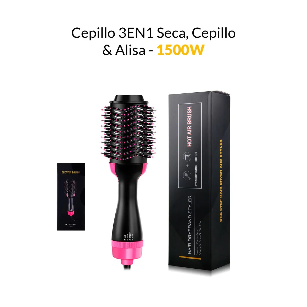 GENERICO - Cepillo 3en1 Seca Cepilla Alisa - 1500W