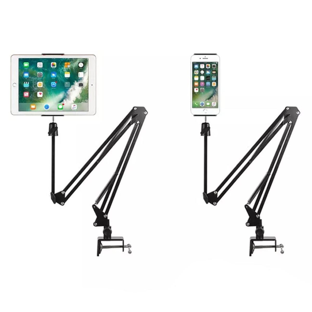 GENERICO - Soporte de brazo largo flexible para tablet ipad 360 grados escritorio