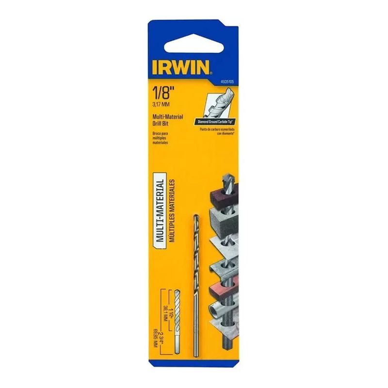 IRWIN - Broca Multi-Material 1/8" x 1 1/2" x 3" Irwin 4935105