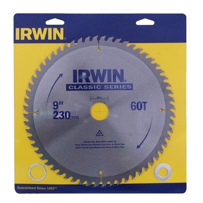 IRWIN - Disco de Sierra 9" x 60T (1"x20mmx5/8") Irwin 15184