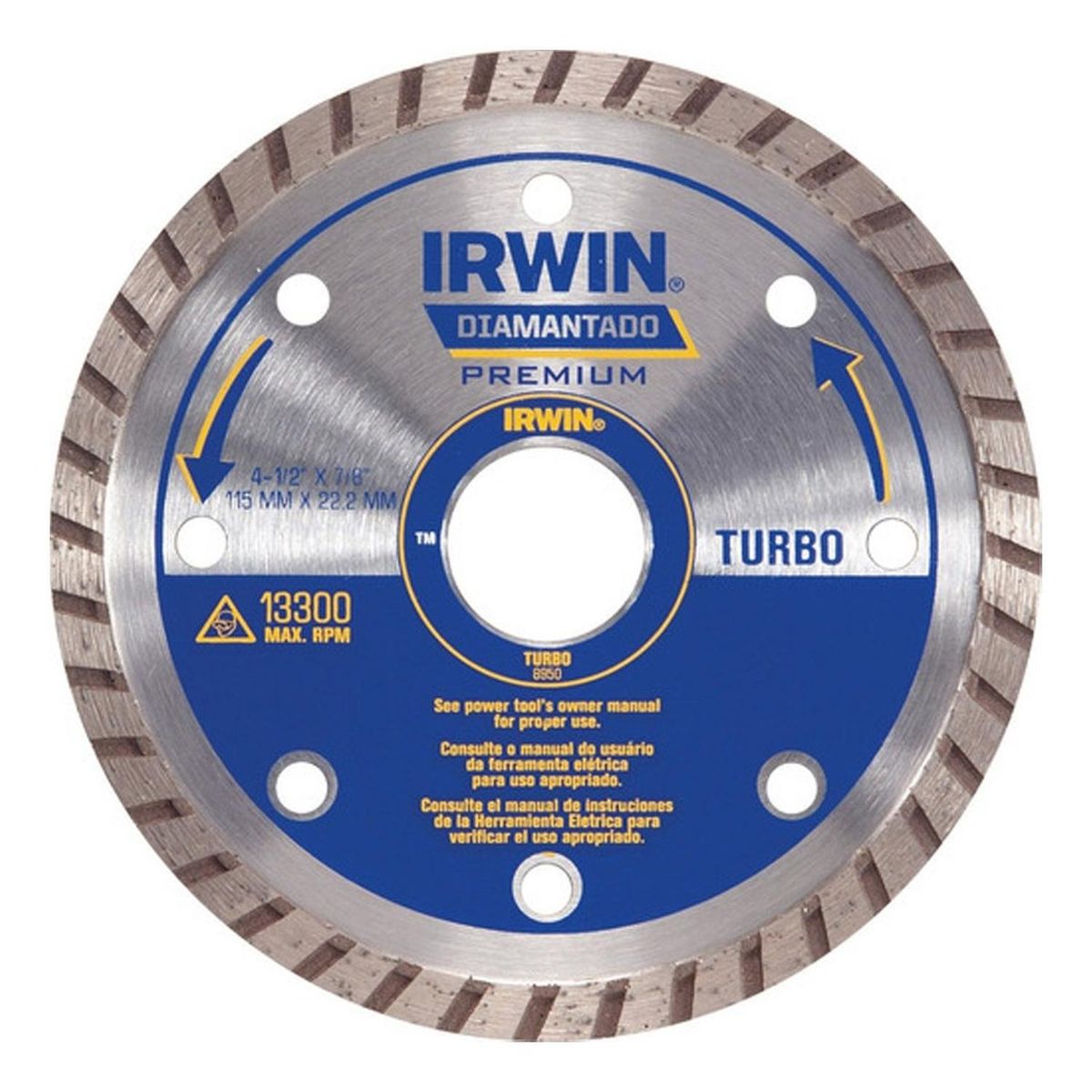 IRWIN - Disco Diamantado Borde Continuo 4 1/2" Turbo Irwin IW8950