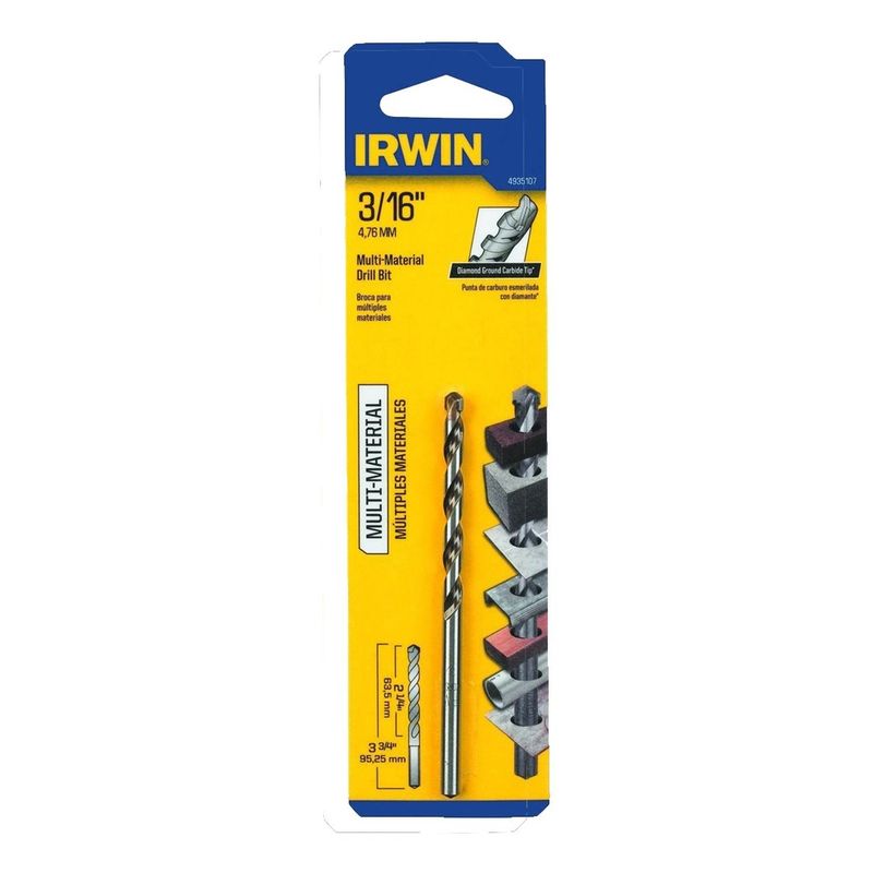 IRWIN - Broca Multi-Material 3/16" x 2" x 3 3/4" Irwin 4935107