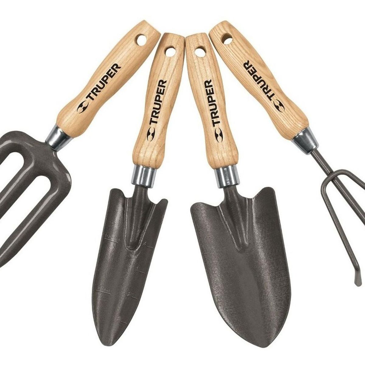 Truper - Juego de 4 herramientas de 6" para jardin, Truper