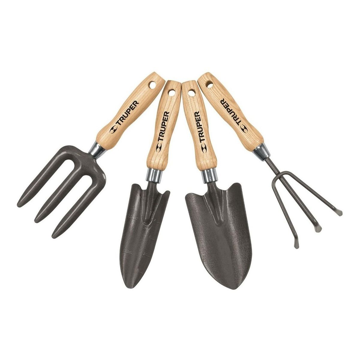 Truper - Juego de 4 herramientas de 6" para jardin, Truper