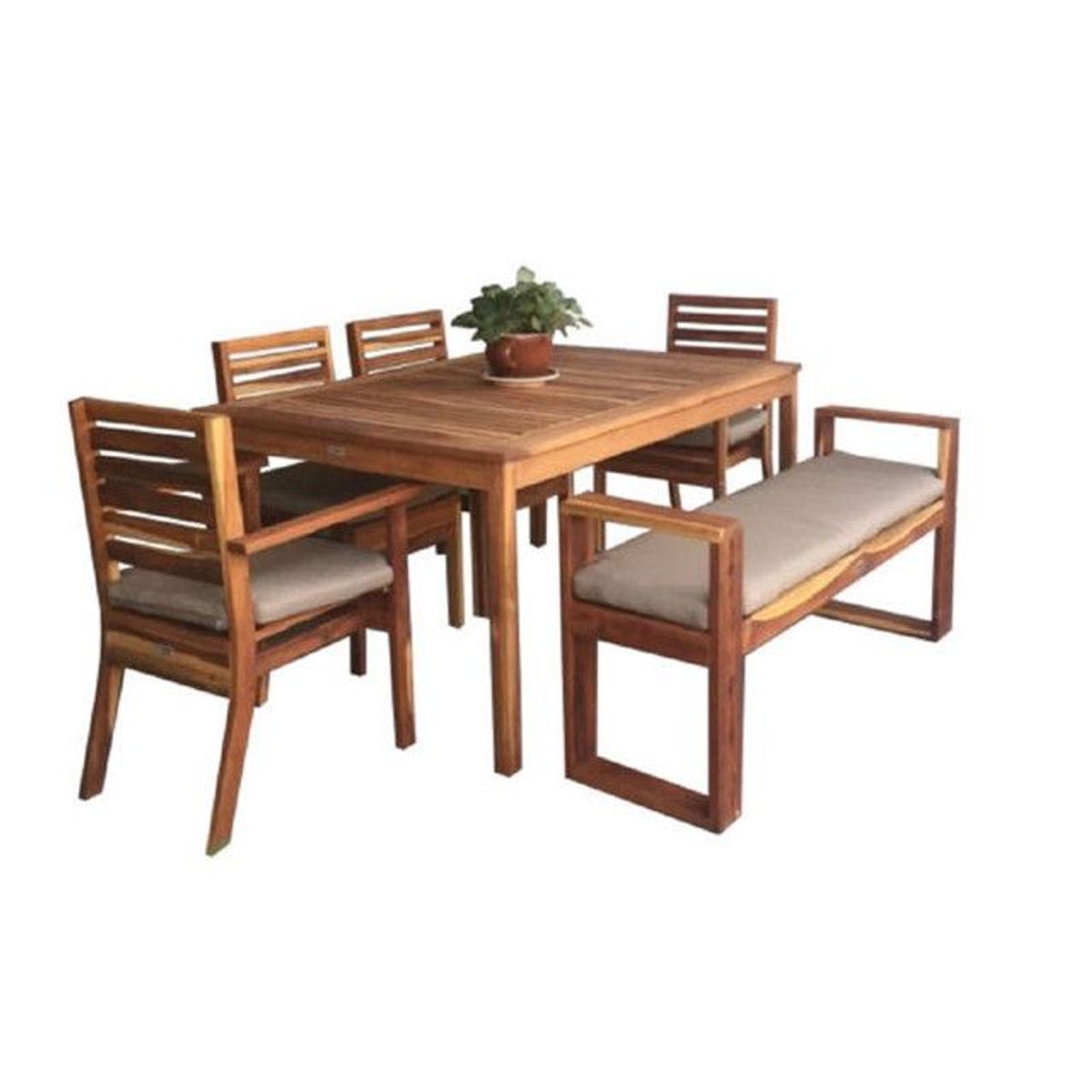 MOBILIARI - MP Comedor Ahri 4 Silla + Banqueta