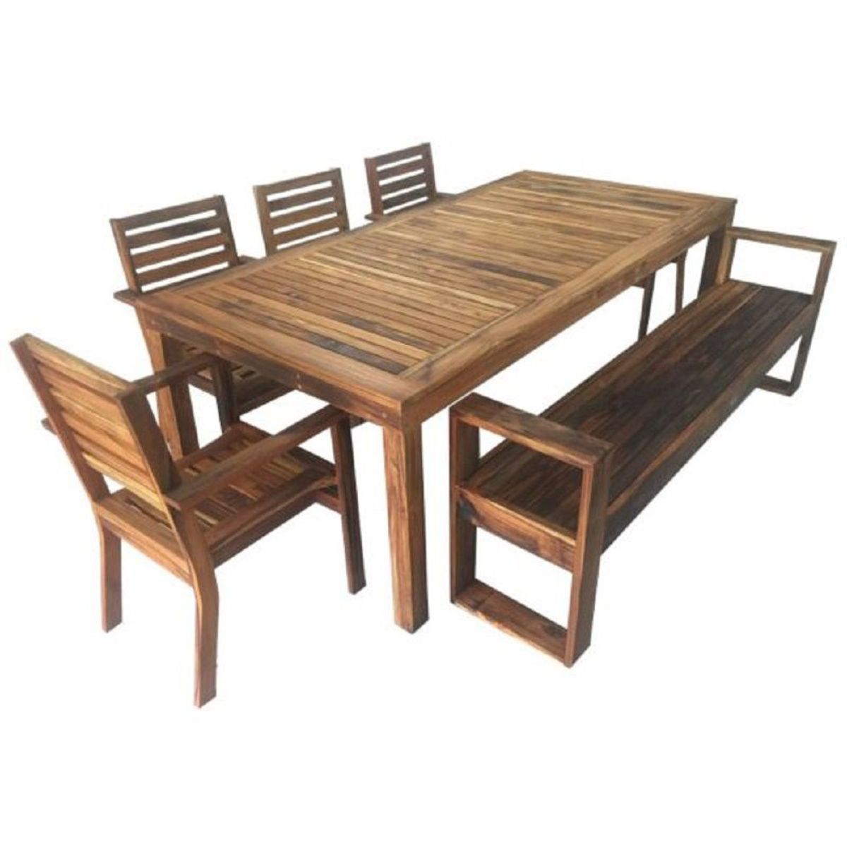 MOBILIARI - MP Comedor Karma 5 Sillas + Banqueta