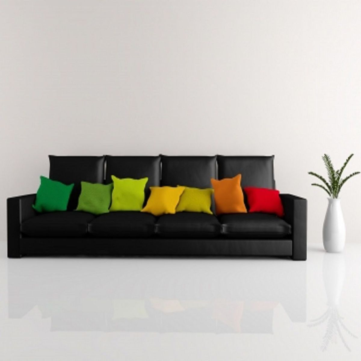 DMUEBLES - Sofa 4 Cuerpos Anndy Negro