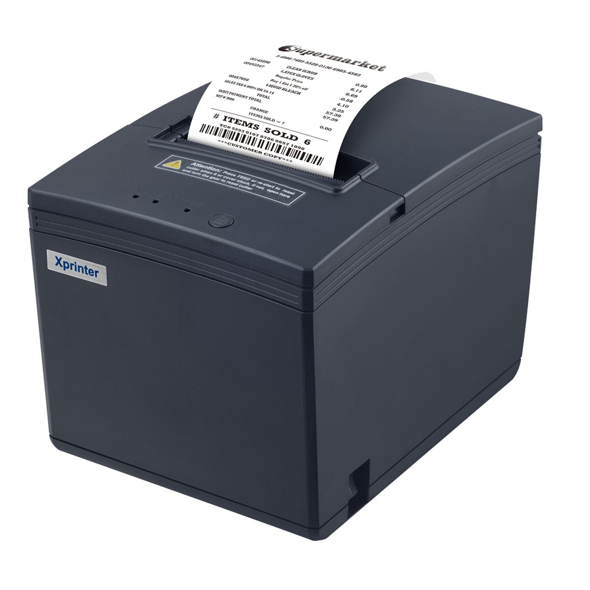 XPRINTER - Combo Impresora tickets 80mm usb Lan E200L + Lector 1D alámbrico 1100L + Gaveta dinero 41x42cm M410