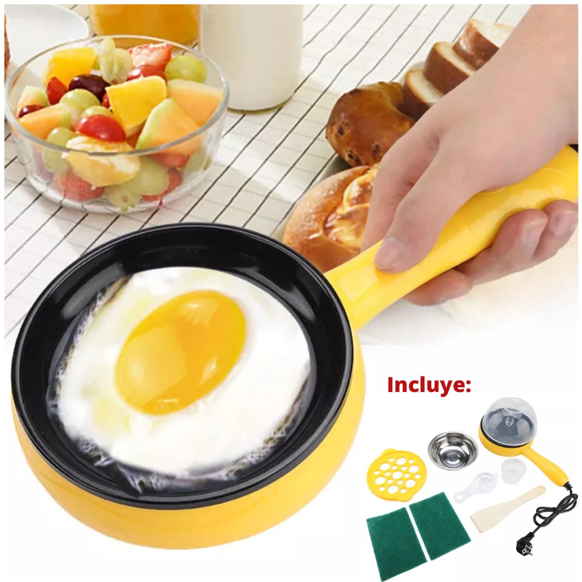 INSPIRA MARKET - Hervidor y freidor eléctrico de huevos y carnes