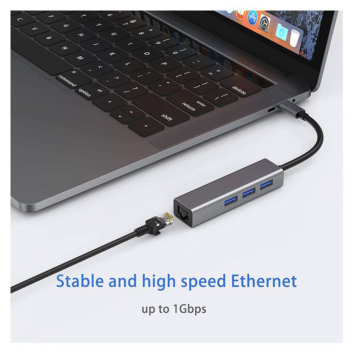 GENERICO - Adaptador de Red  Ethernet USB  3.0 Tipo C Gigabit