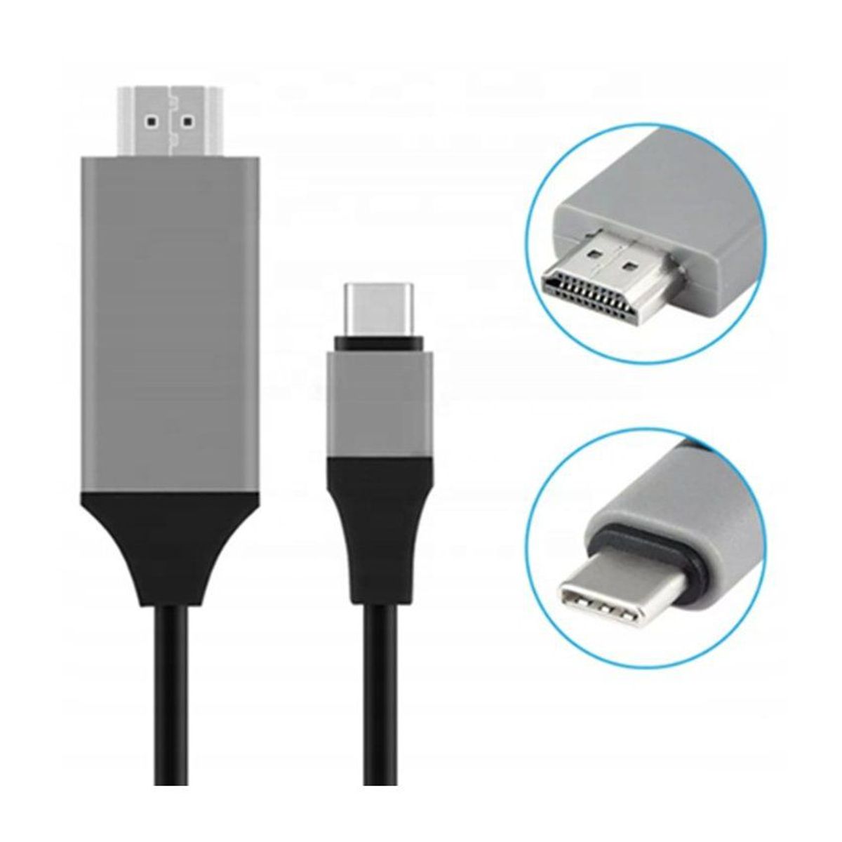 GENERICO - Cable thunderbolt 3 usb c a hdmi 4k para tvs y proyectores