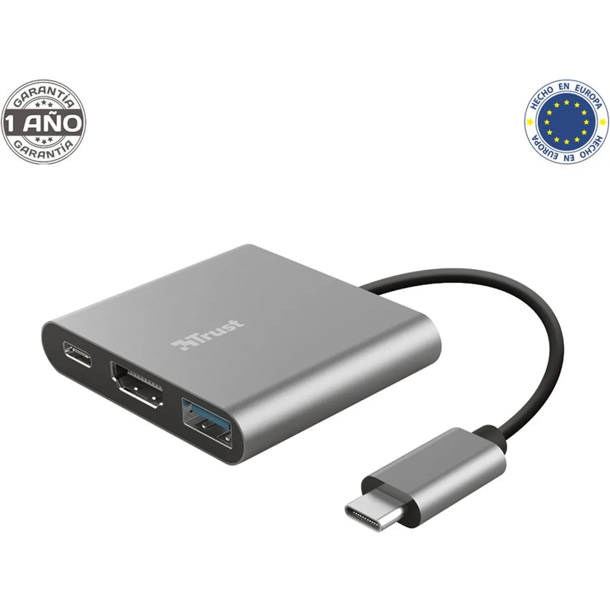 TRUST - Hub Adaptador multipuerto Usb-c 3 en 1 Dalyx marca Trust