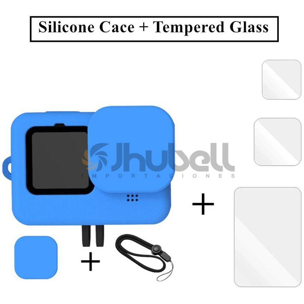 GENERICO - Funda de silicona gopro hero 10 protector de vidrio templado