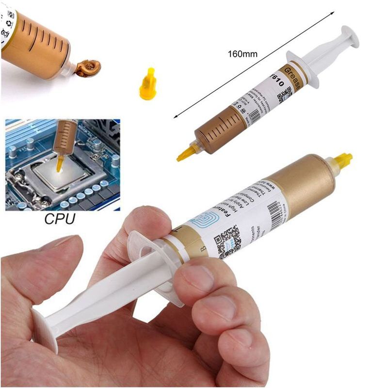 GENERICO - Pasta Termica HY610 dorada 20g silicona refrigerante para PCU