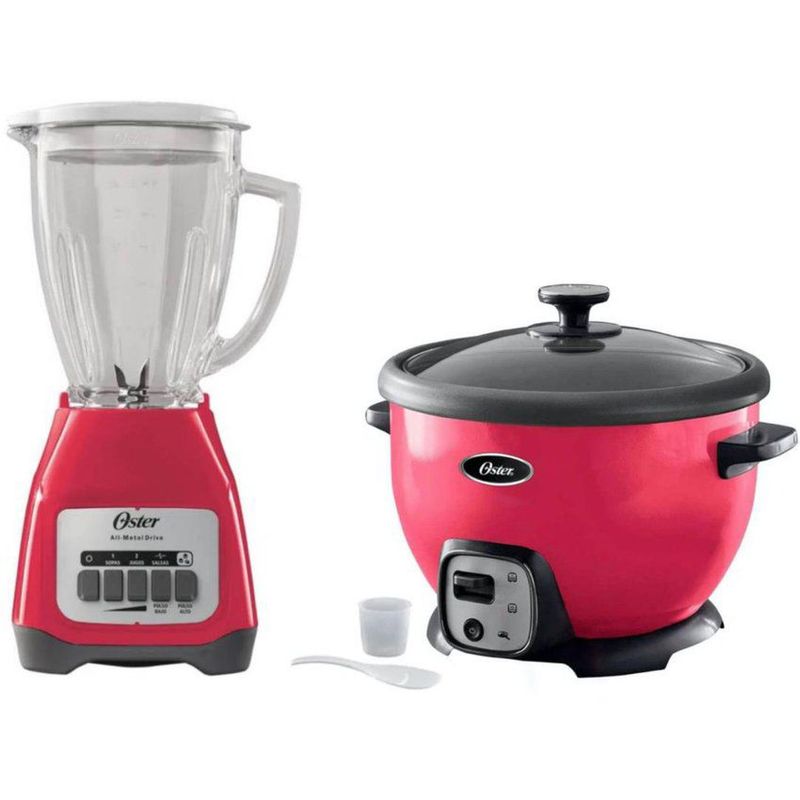 OSTER - Combo OSTER Licuadora Vaso de Vidrio + Olla Arrocera 1.8 lt BLSTKAGMPB