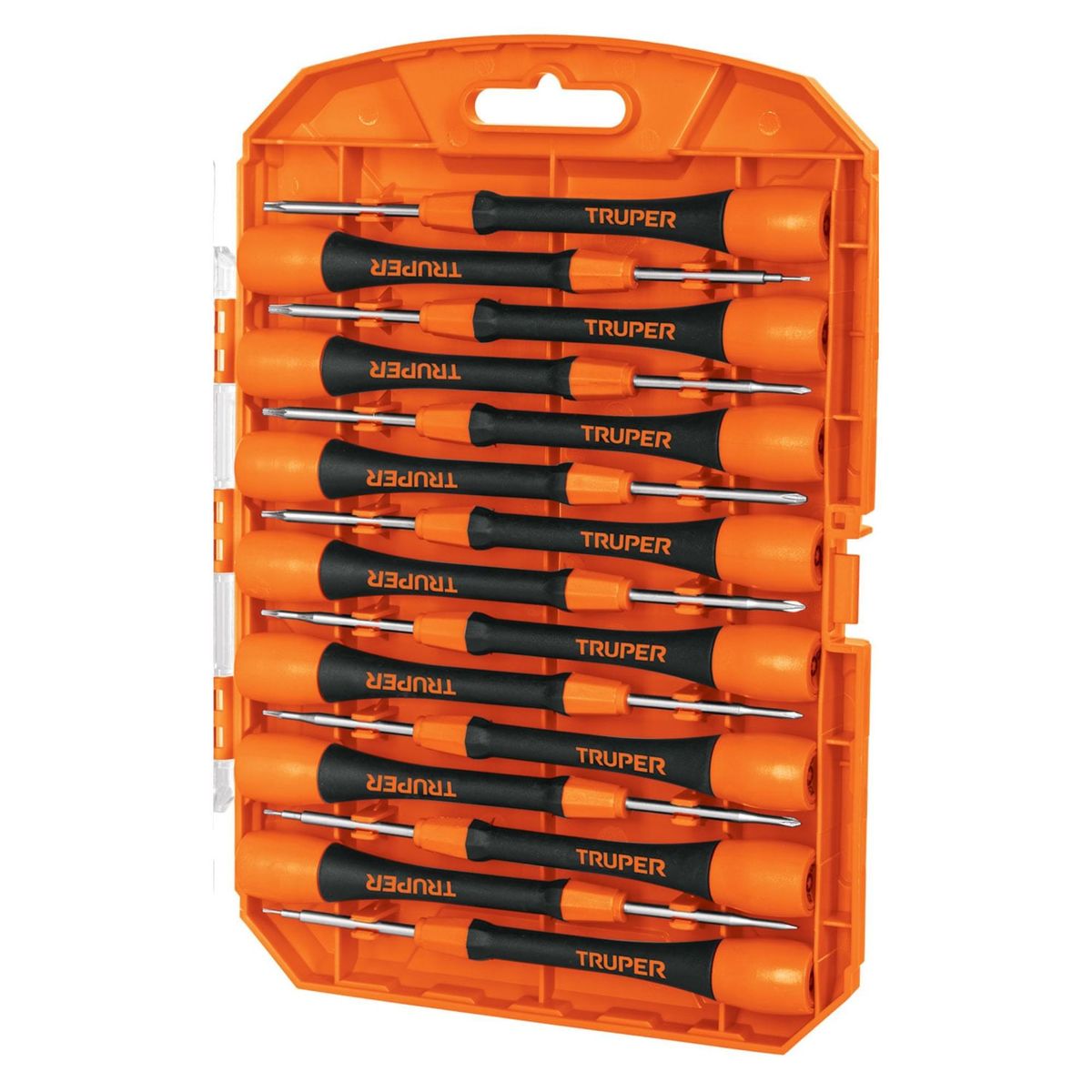 TRUPER - Juego de desarmadores precisión, desarmadores joyero 15 piezas, Truper
