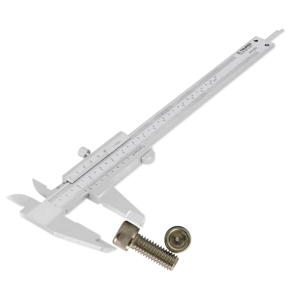 TRUPER - Calibrador vernier analógico 6 acero inox std y mm Truper