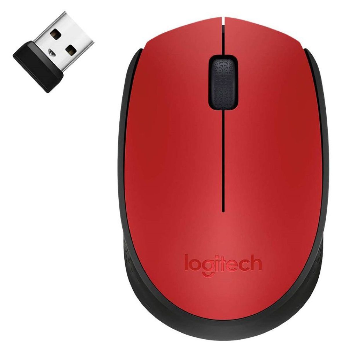 LOGITECH - Mouse Inalámbrico Logitech M170 Rojo