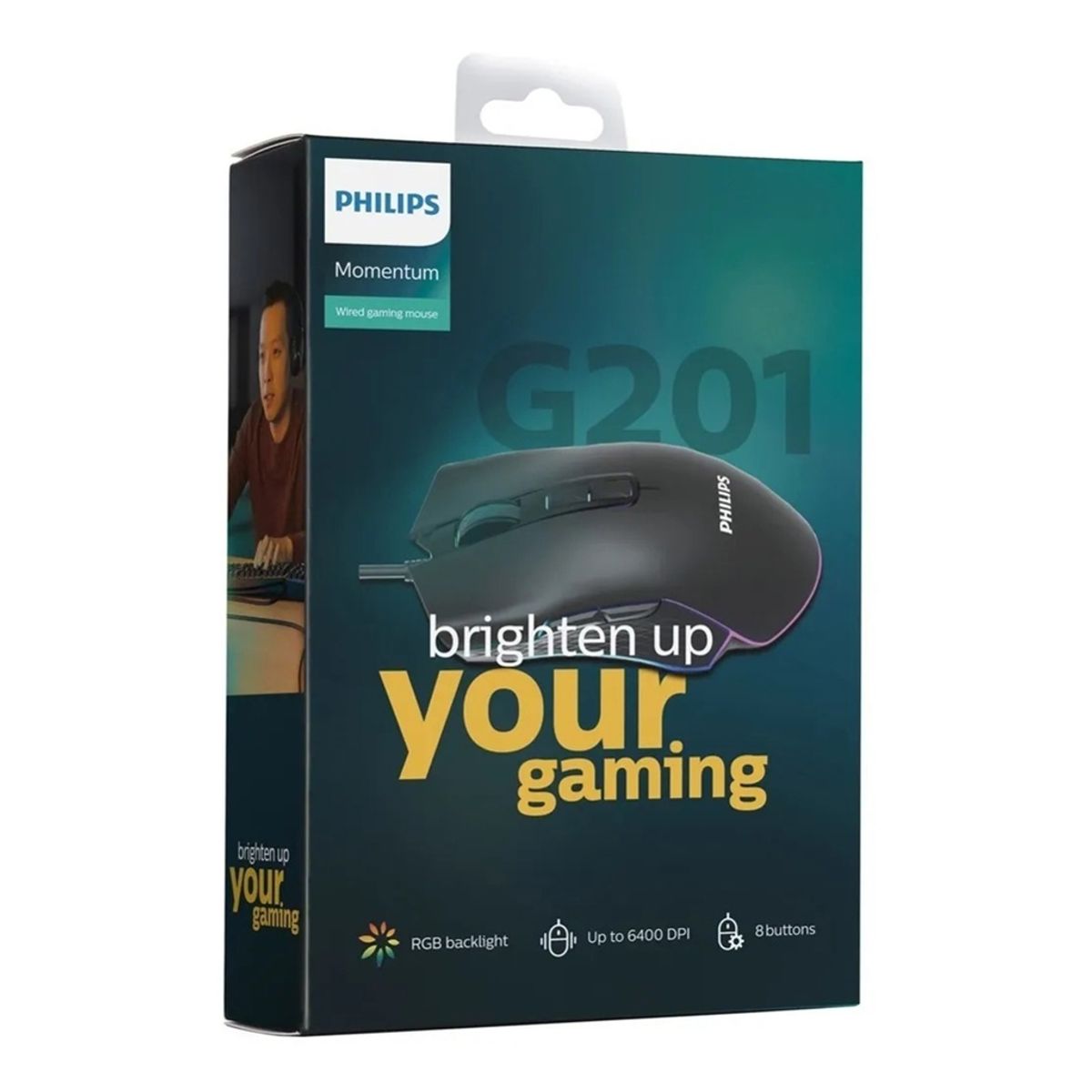 PHILIPS - Mouse Gamer Philips G201 SPK9201 RGB 8 BOTONES