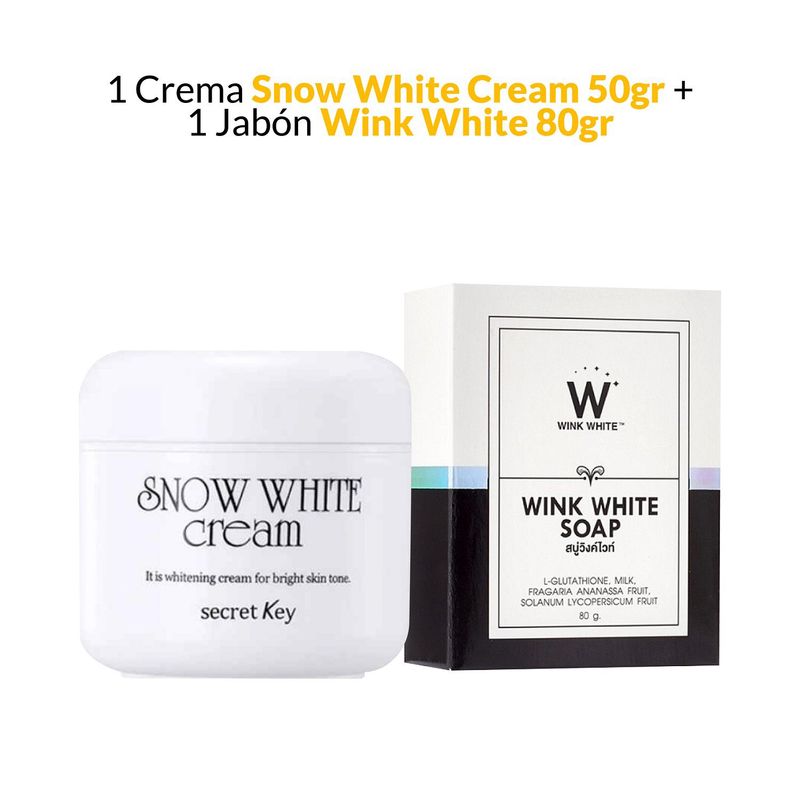 GENERICO - 1 Crema Snow White Cream 50gr. + 1 Jabón Wink White 80gr..