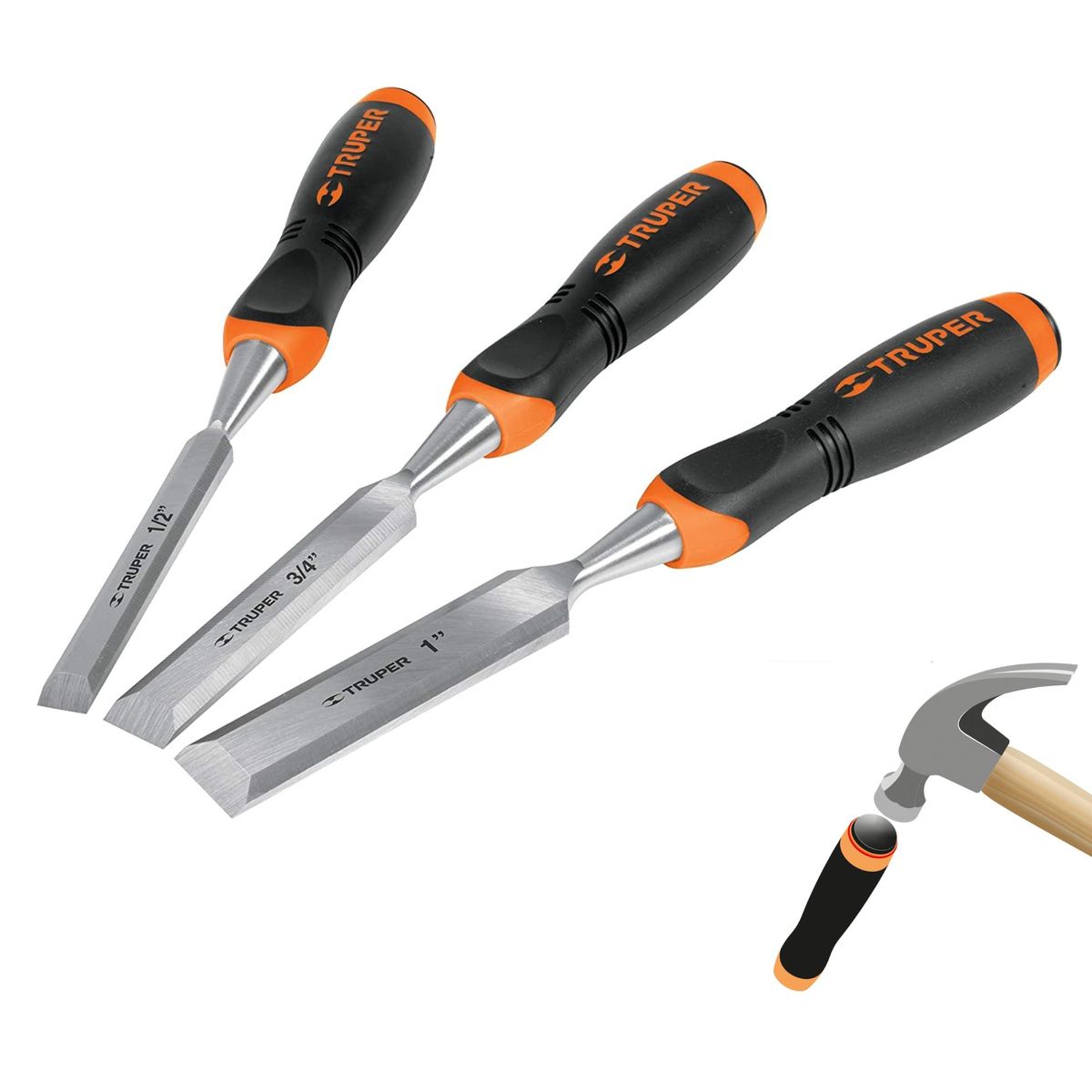 TRUPER - Juego de formones truper 3 piezas