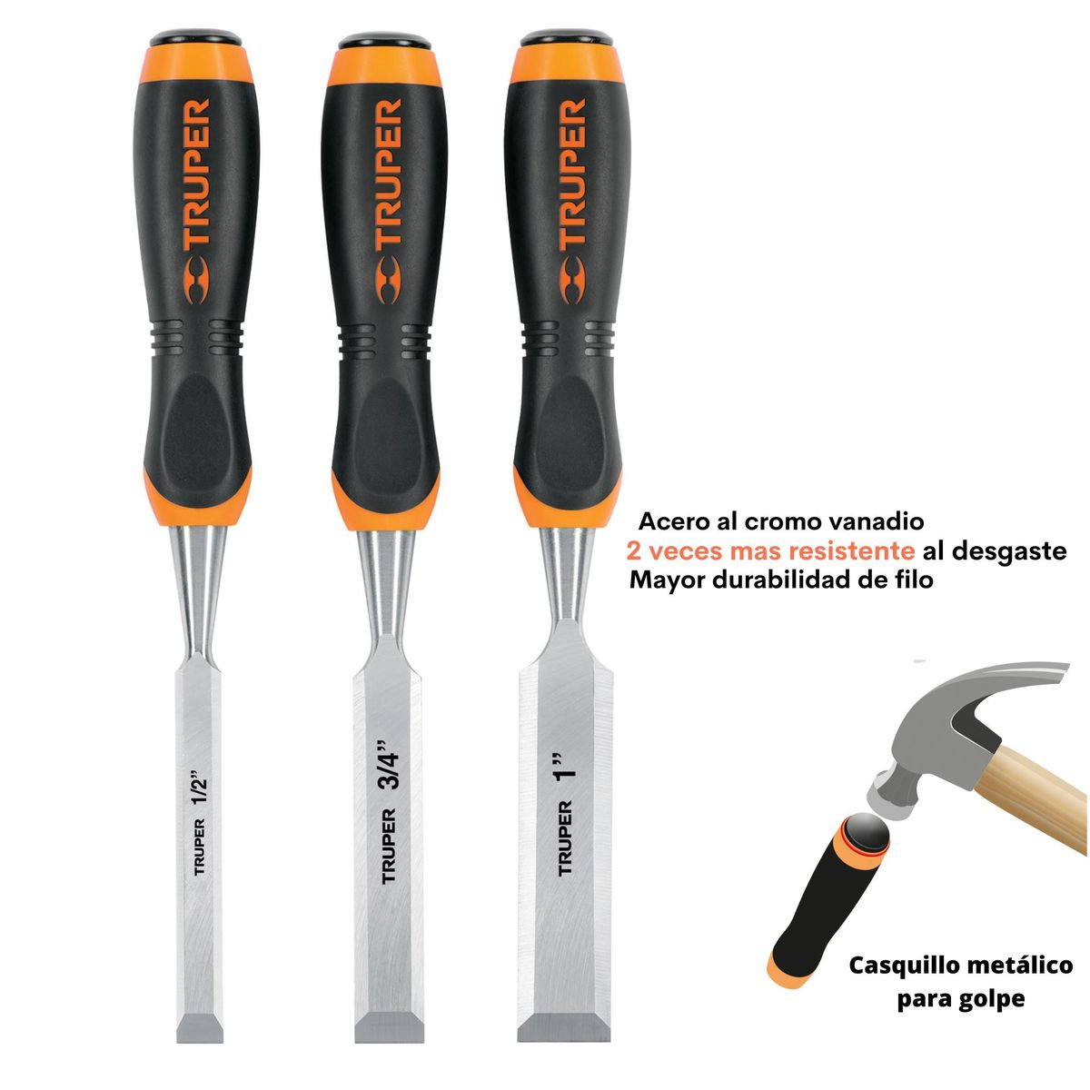 TRUPER - Juego de formones truper 3 piezas