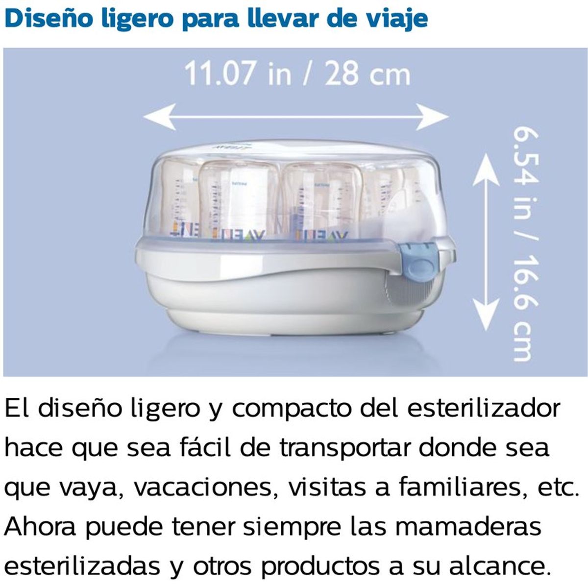 AVENT - Esterilizador Avent para Microondas Capacidad 4 biberones