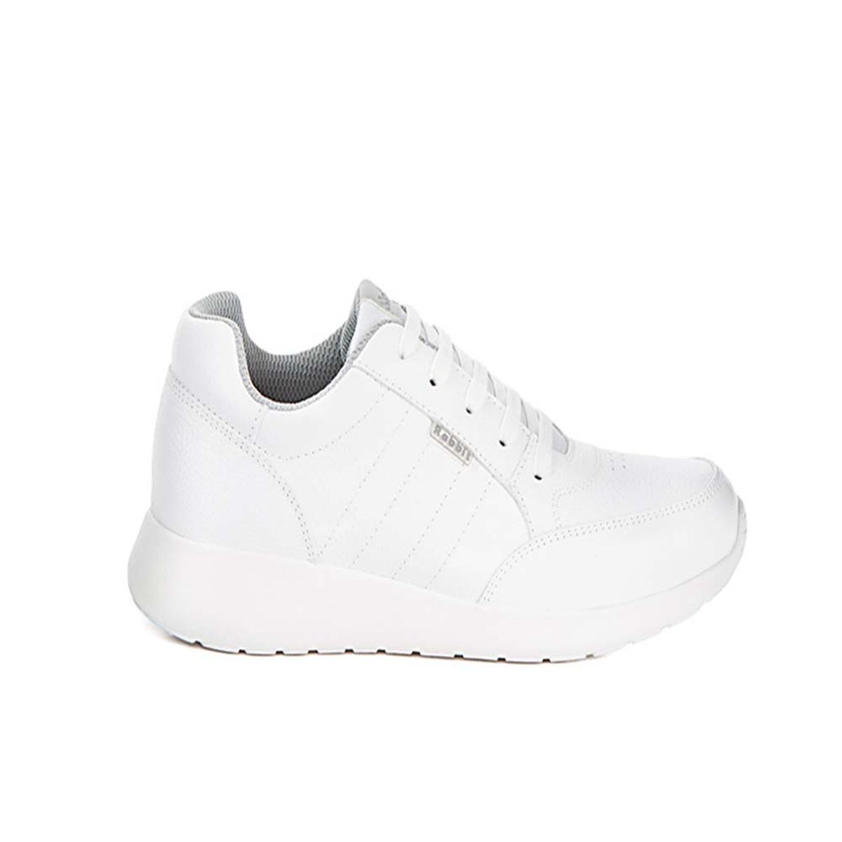 RABBIT - Zapatilla Escolar Casual ALEX-042 Blanco Rabbit Cuero