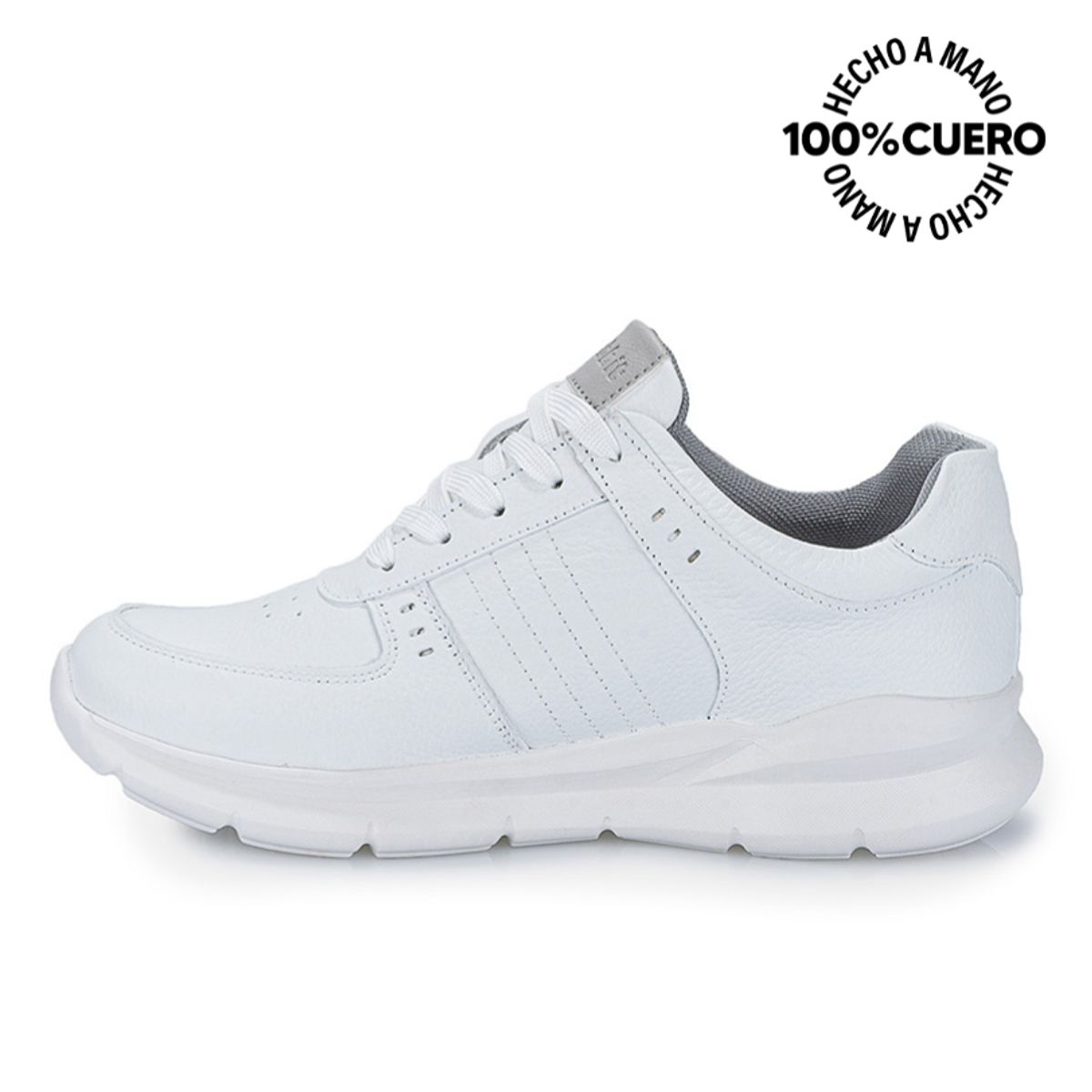 RABBIT - Zapatilla Escolar Unisex Casual JOSE-007 Blanco Rabbit Cuero