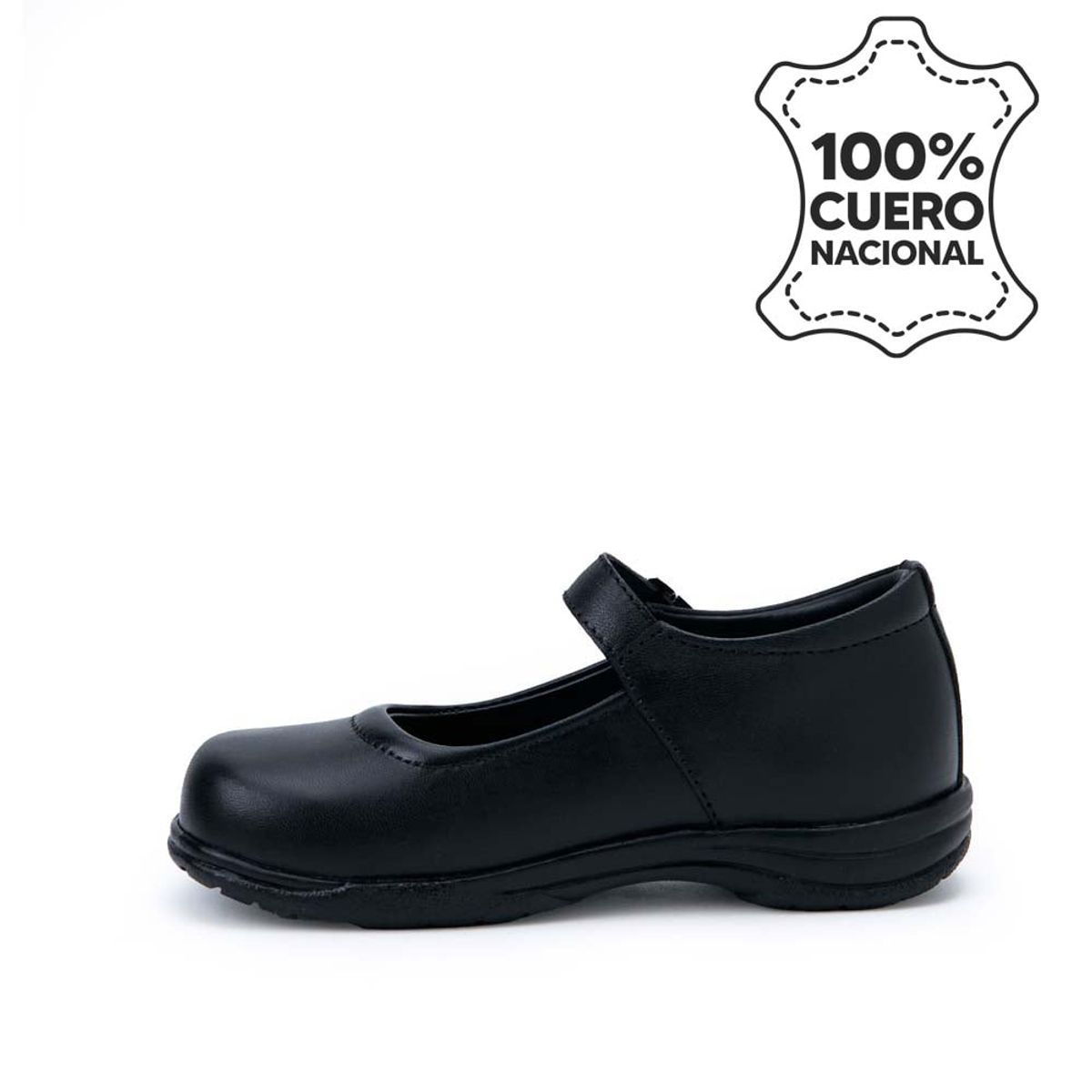 RABBIT - Zapato Escolar Reina Casual ANGELA-009 Negro Rabbit Cuero