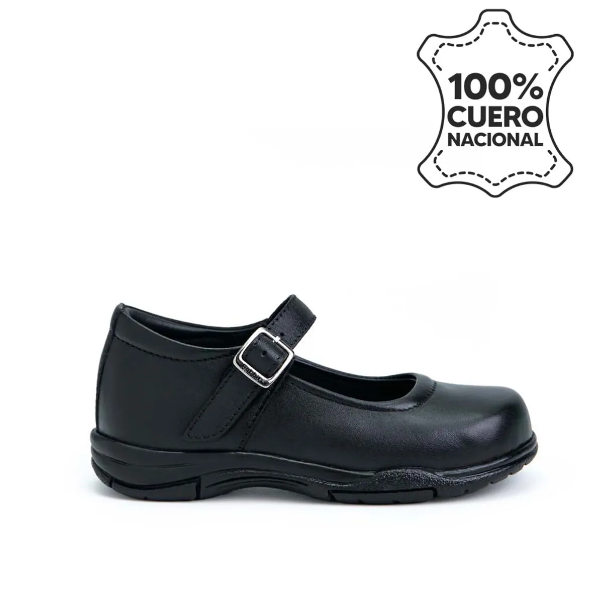 RABBIT - Zapato Escolar Reina Casual ANGELA-009 Negro Rabbit Cuero