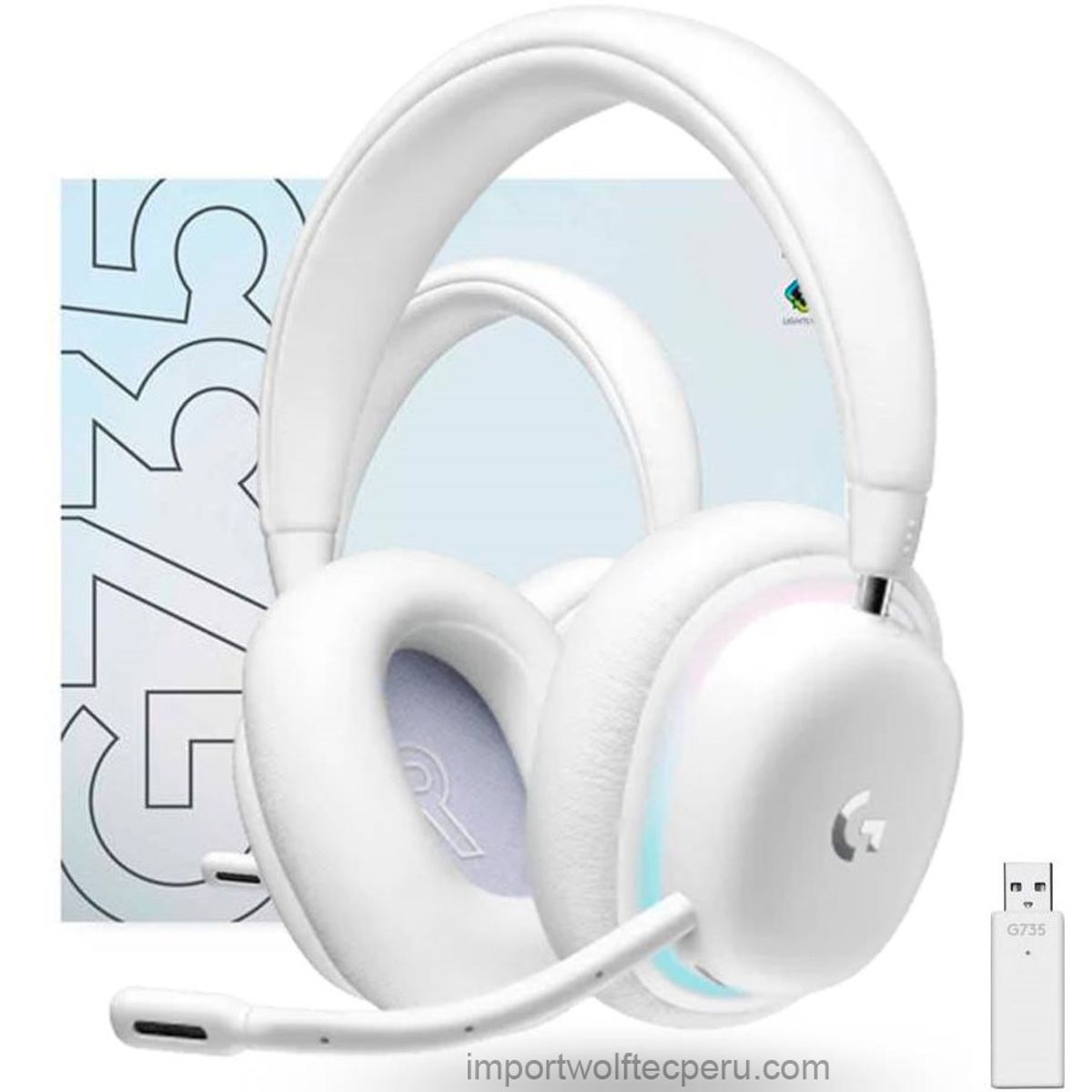 LOGITECH - AUDIFONO LOGITECH G735 LIGHTSPEEDBLUETOOTH RGB WHITE AURORA COLLECTION