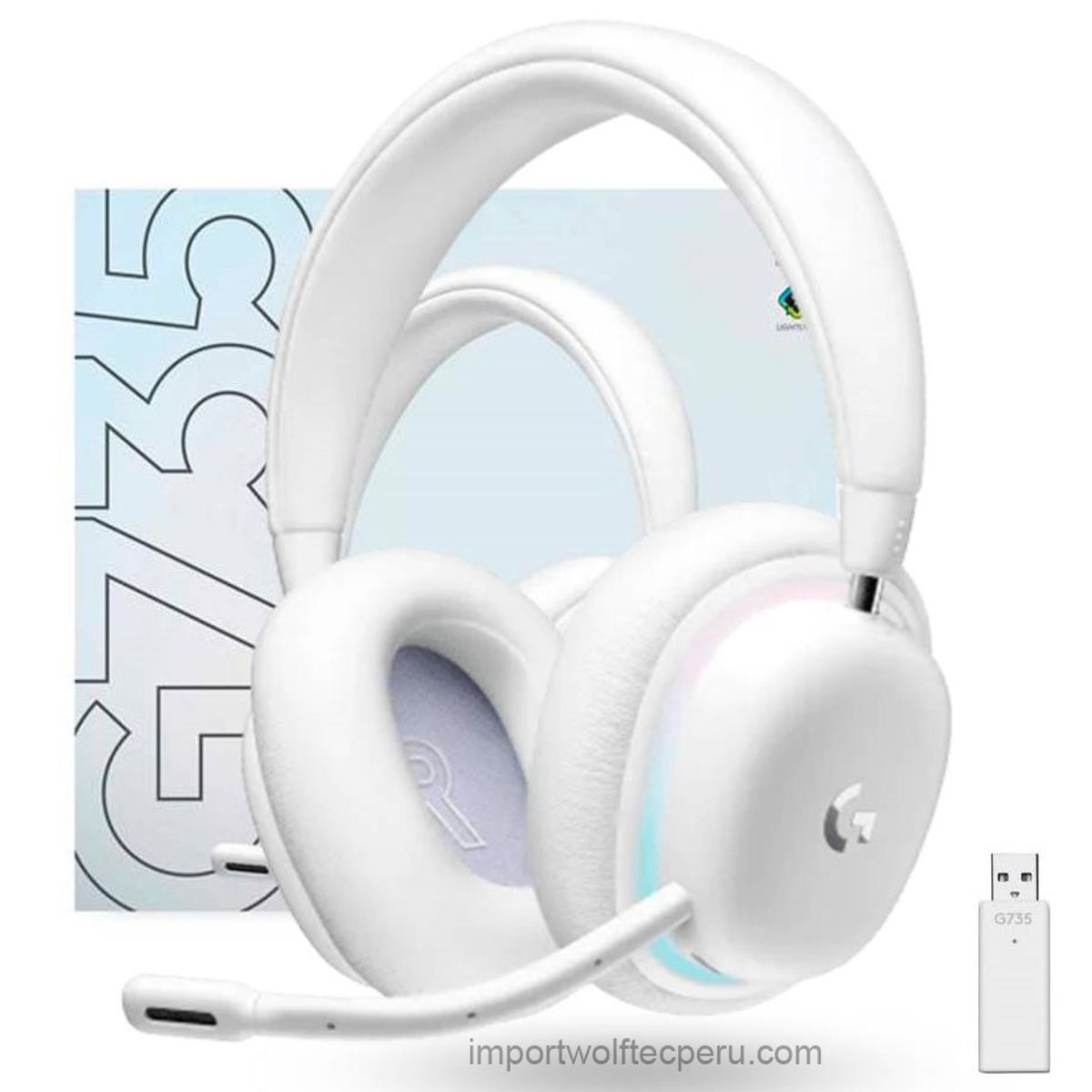 LOGITECH - AUDIFONO LOGITECH G735 LIGHTSPEEDBLUETOOTH RGB WHITE AURORA COLLECTION