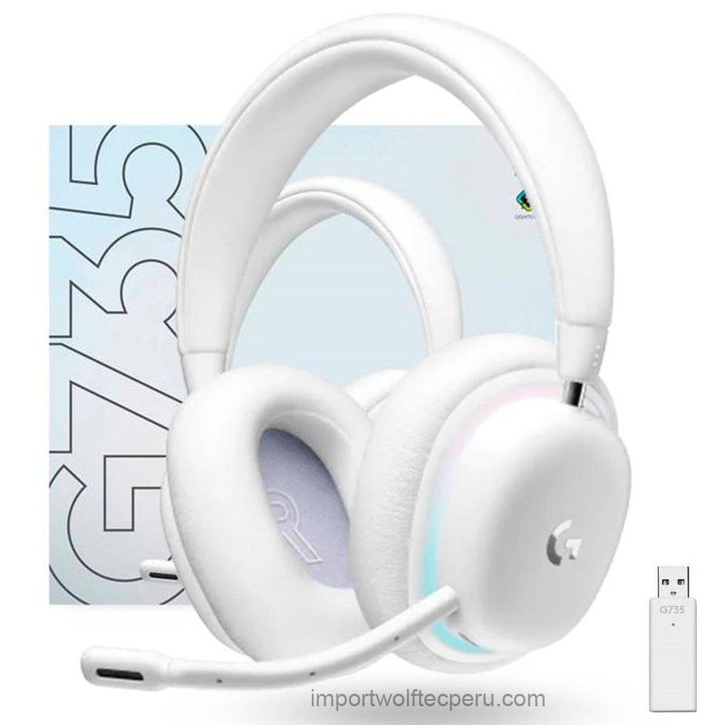 LOGITECH - AUDIFONO LOGITECH G735 LIGHTSPEEDBLUETOOTH RGB WHITE AURORA COLLECTION