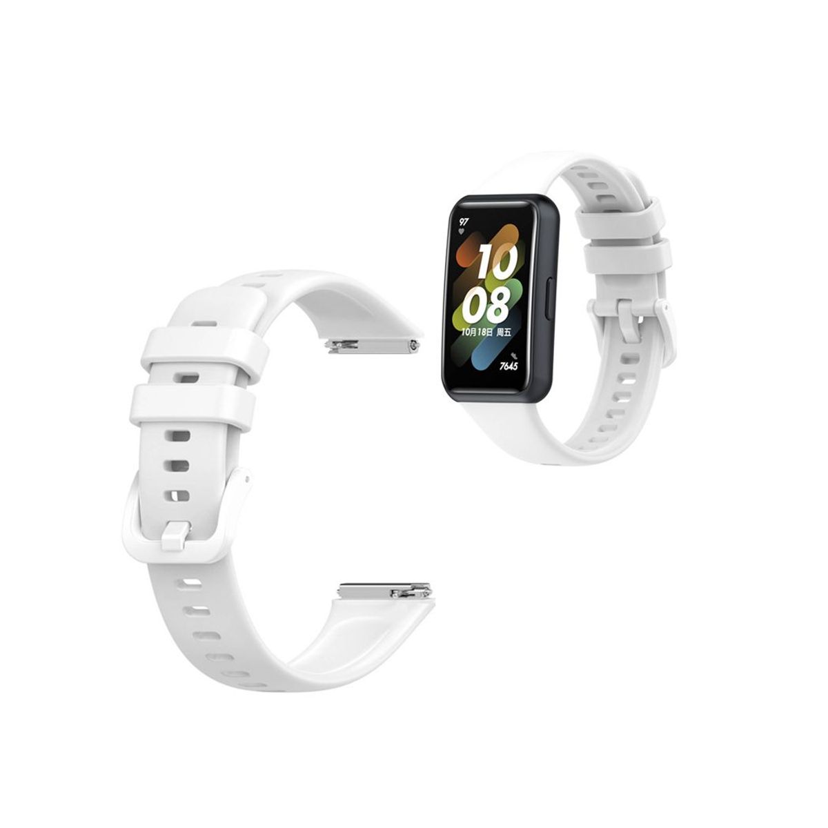GENERICO - Correa De Silicona Para SmartWatch Huawei Band 6 Blanco