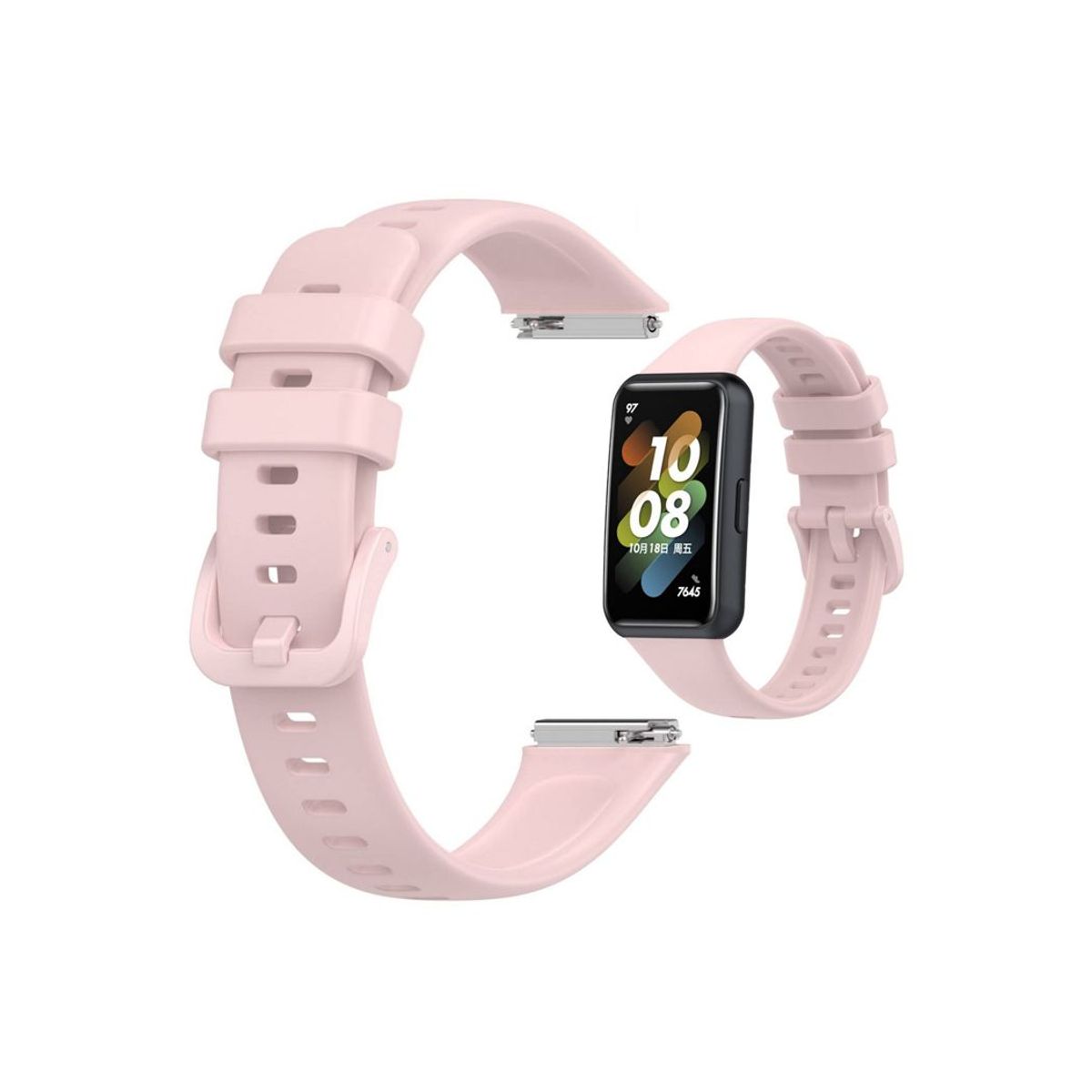 GENERICO - Correa De Silicona Para SmartWatch Huawei Band 6 Rosa