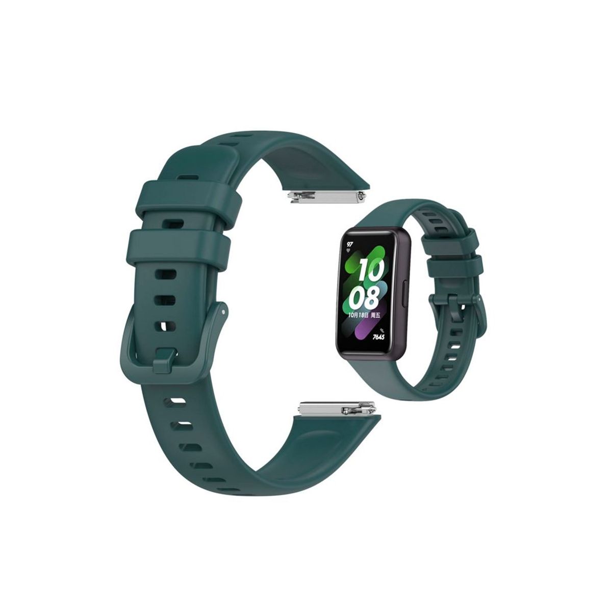 GENERICO - Correa De Silicona Para SmartWatch Huawei Band 6 Verde