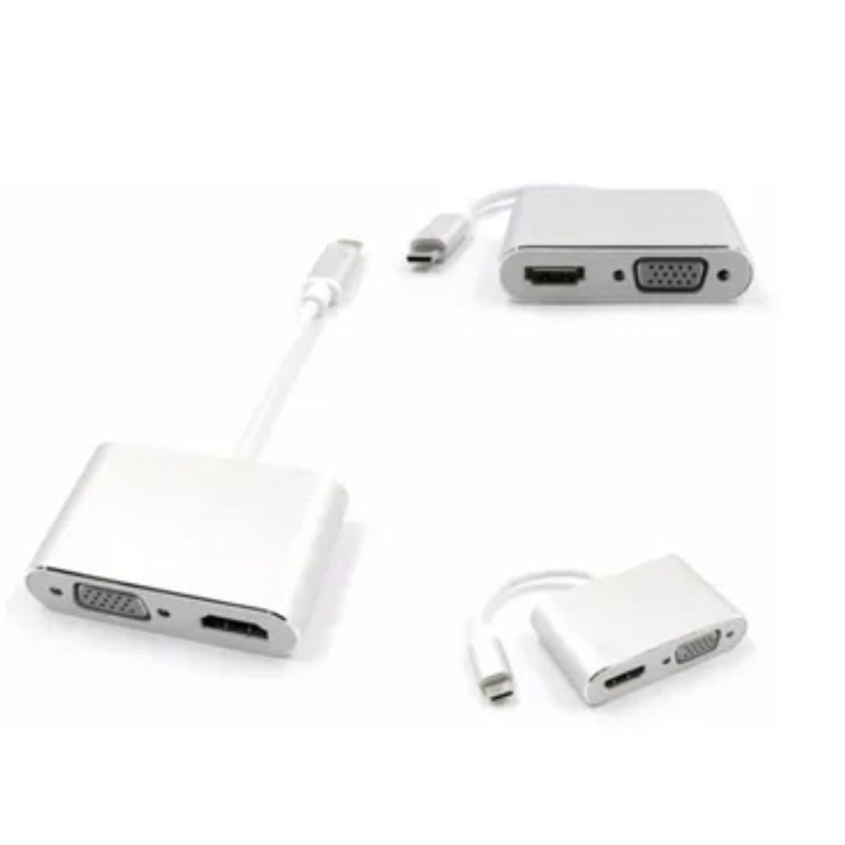 GENERICO - Convertidor Usb 3.1 Tipo C A Vga Y Hdmi Adaptador Mac Video