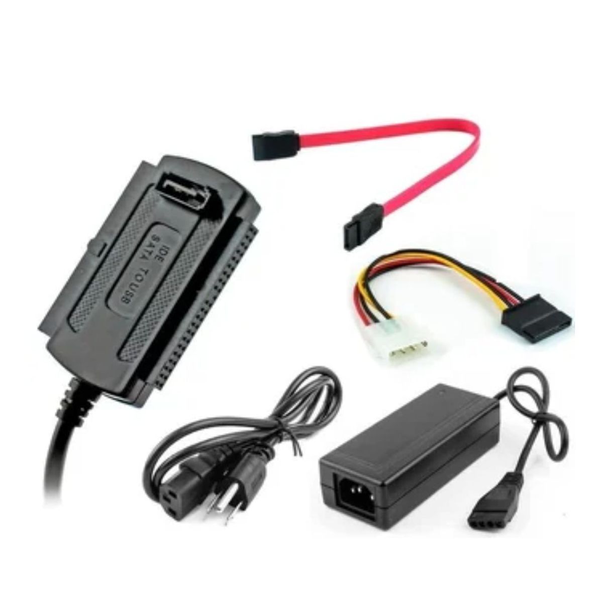 GENERICO - Adaptador De Disco Duro Ide Sata 2.5 -3.5 A Usb Con Fuente