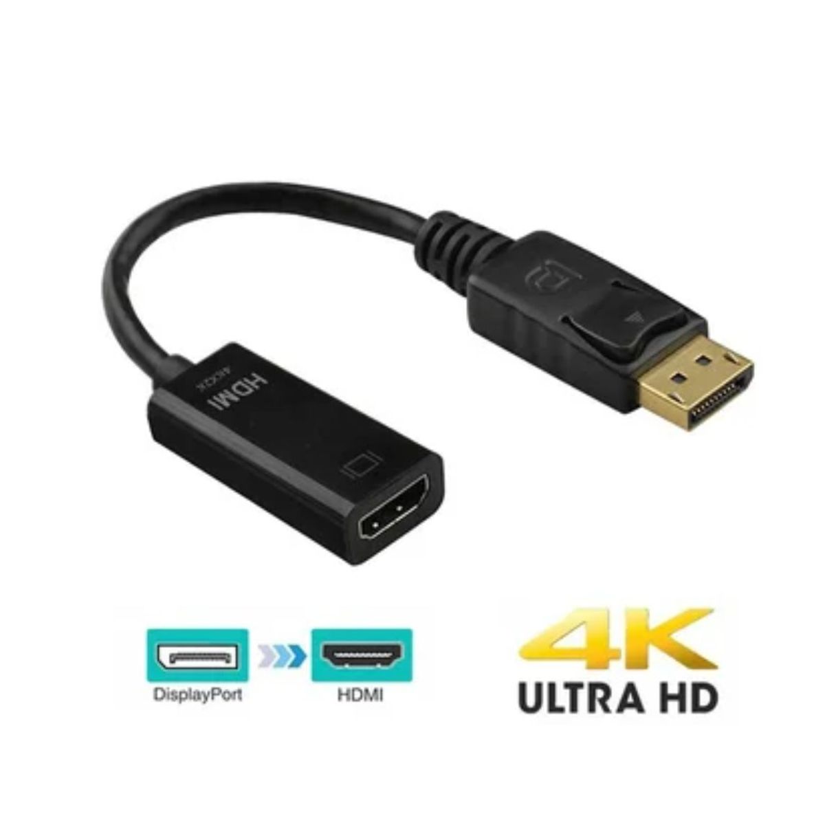 GENERICO - Adaptador Convertidor DisplayPort Dp A HDMI 4k ultra HD Dp A HDMI