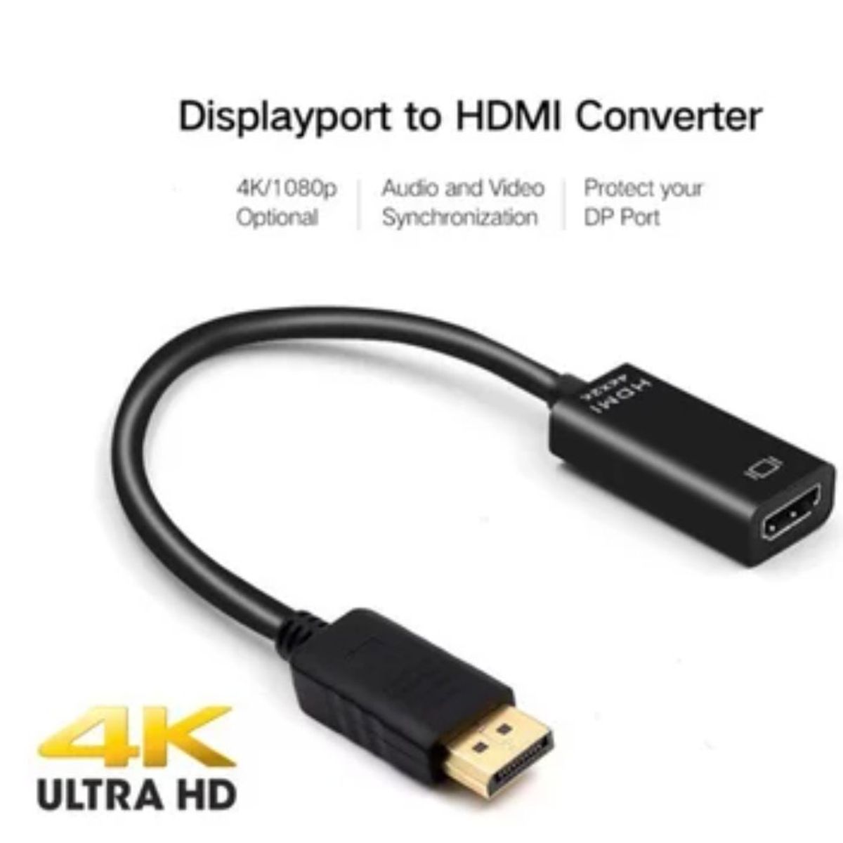 GENERICO - Adaptador Convertidor DisplayPort Dp A HDMI 4k ultra HD Dp A HDMI