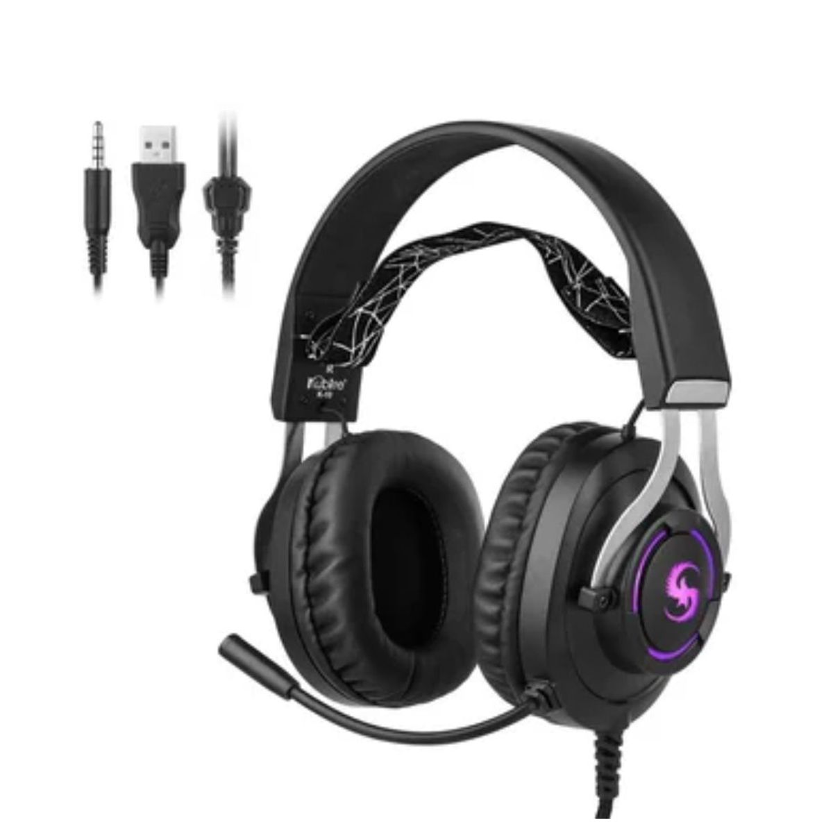 GENERICO - Audifonos Gamer K-10 Diadema Microfono Control Volumen Led HD