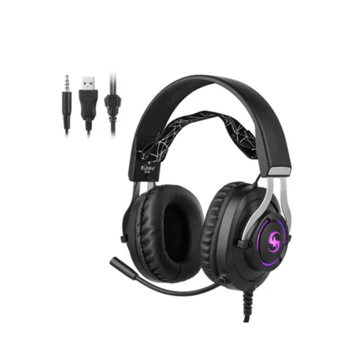 GENERICO - Audifonos Gamer K-10 Diadema Microfono Control Volumen Led HD