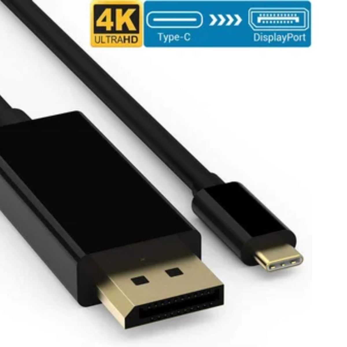 GENERICO - Cable Usb 3.1 C Tipo C A Displayport Pvc Macho 1.8 Metros 4k