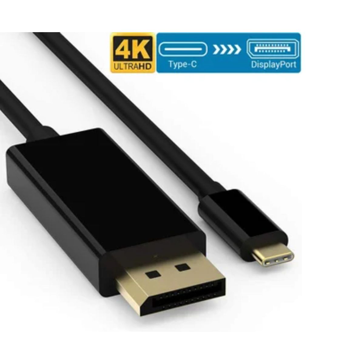 GENERICO - Cable Usb 3.1 C Tipo C A Displayport Pvc Macho 1.8 Metros 4k