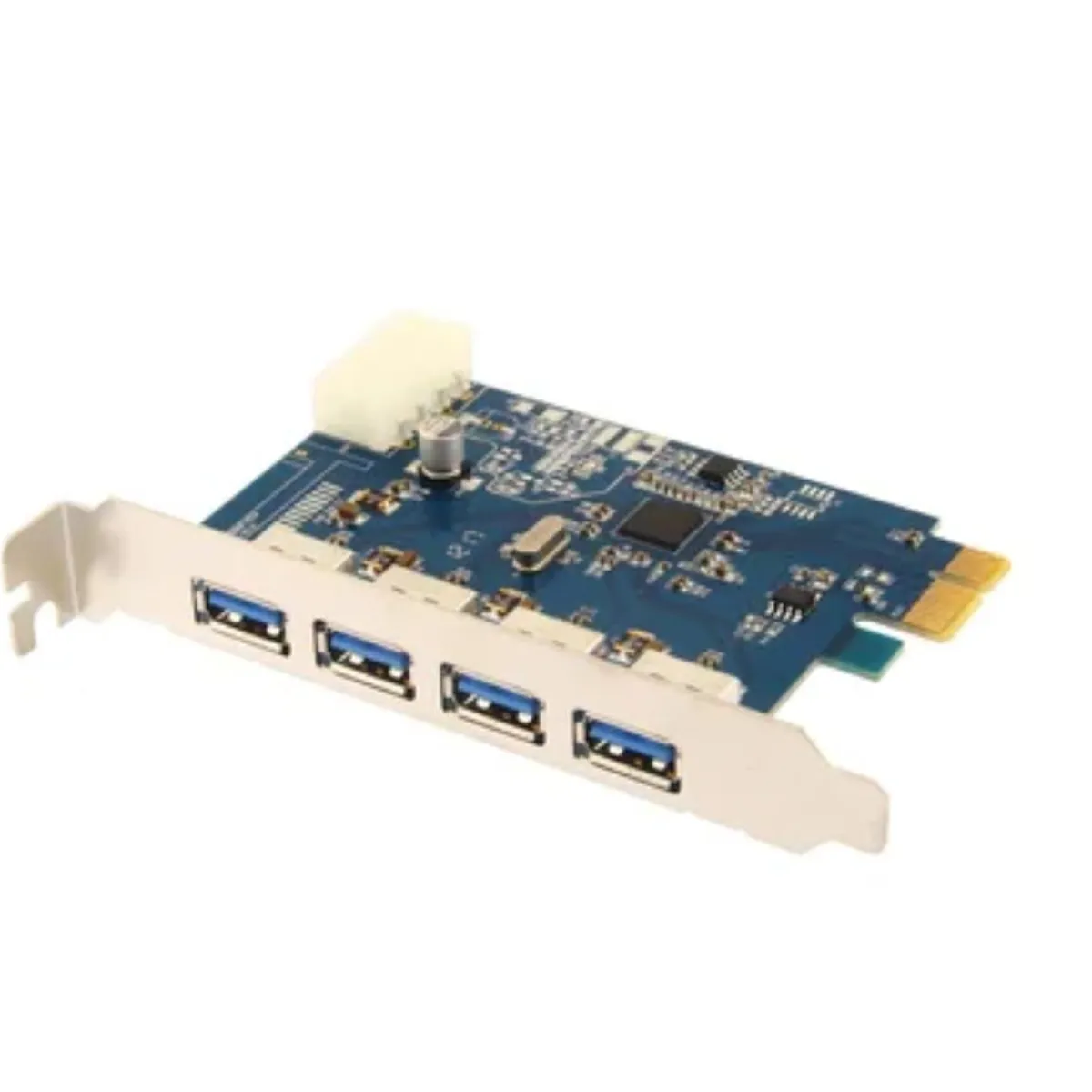 GENERICO - Tarjeta Usb 3.0 4 Puertos Pci Express X 1, 4 Puertos, 5 Gbps