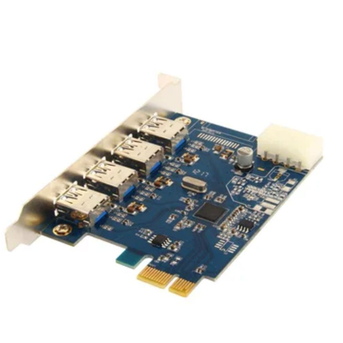 GENERICO - Tarjeta Usb 3.0 4 Puertos Pci Express X 1, 4 Puertos, 5 Gbps